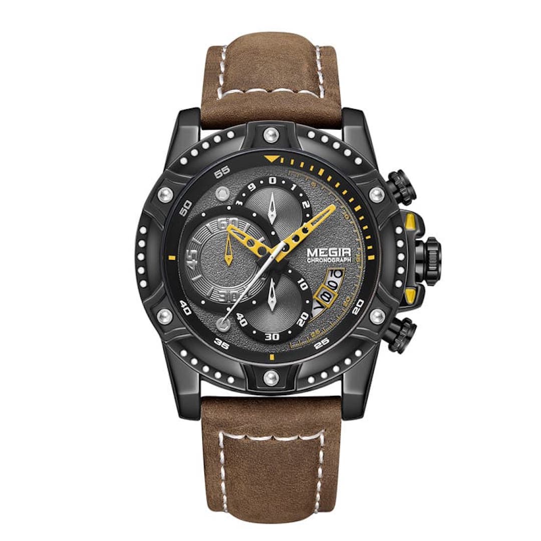 Orologio uomo Megir Attention Catcher Brown
