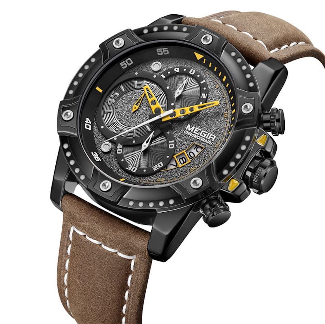 Orologio uomo Megir Attention Catcher Brown