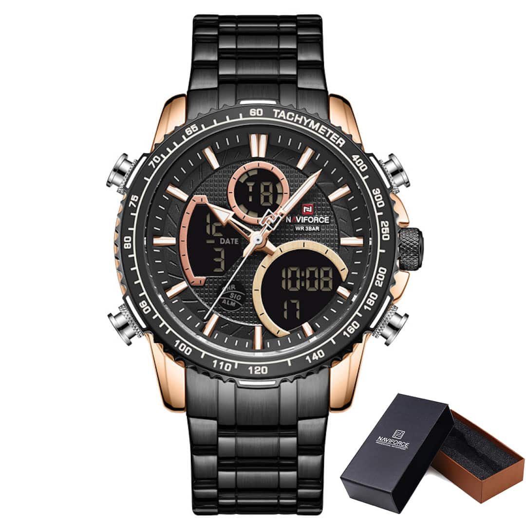 Orologio uomo NaviForce Speedster Black Gold