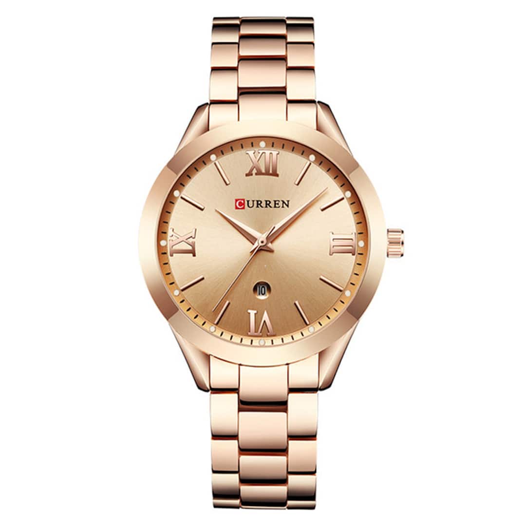 Orologio da donna Curren Blanche Rose Gold - vista frontale dell'orologio.