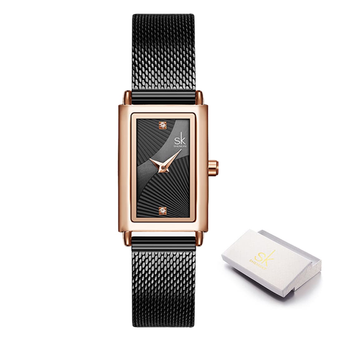 Orologio donna SK Shengke Square Black