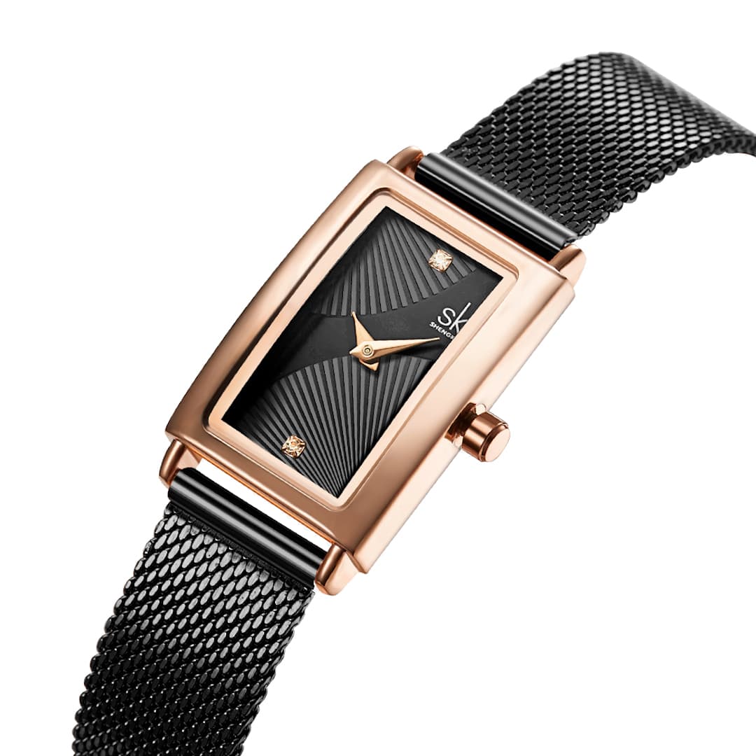 Orologio donna SK Shengke Square Black