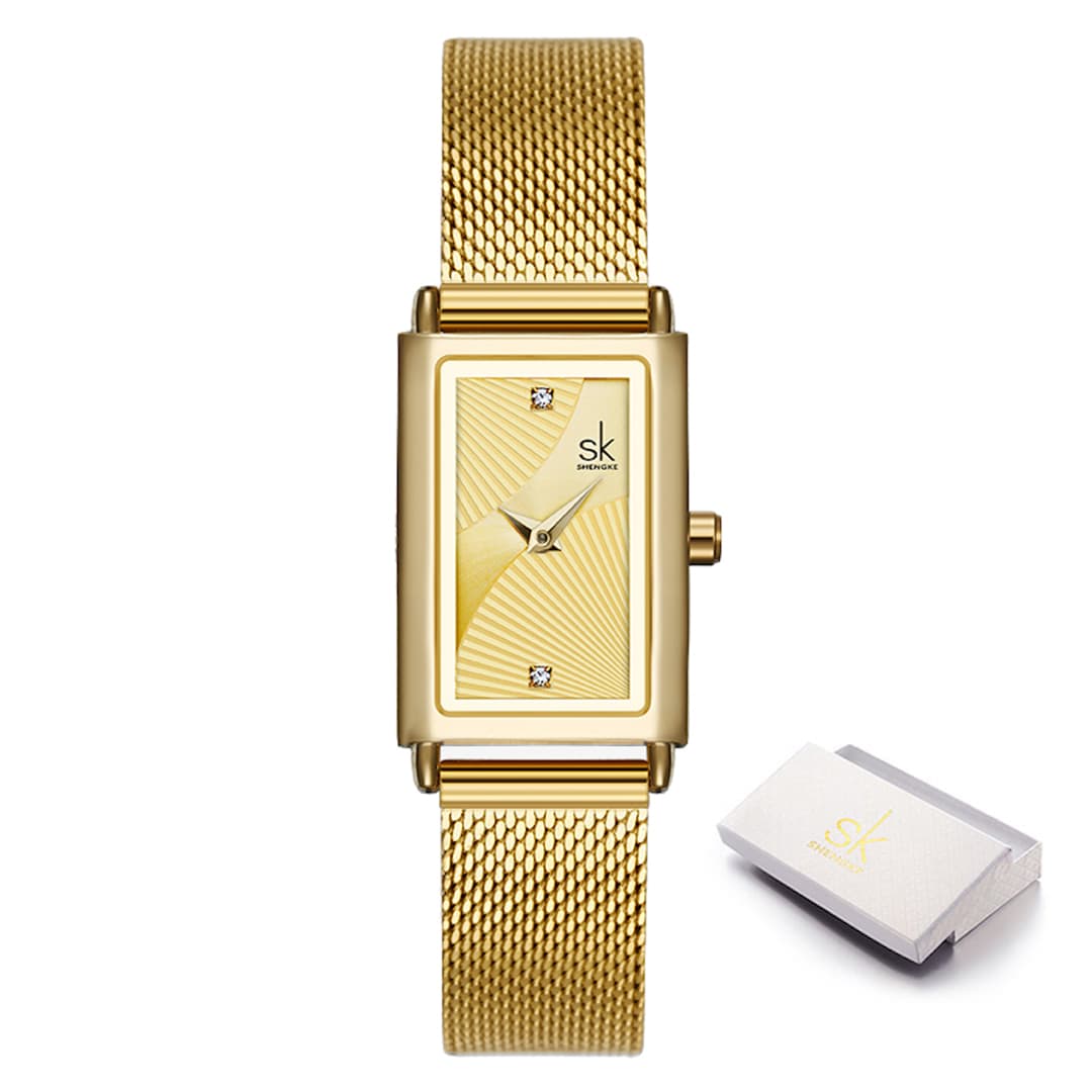 Orologio donna SK Shengke Square Gold