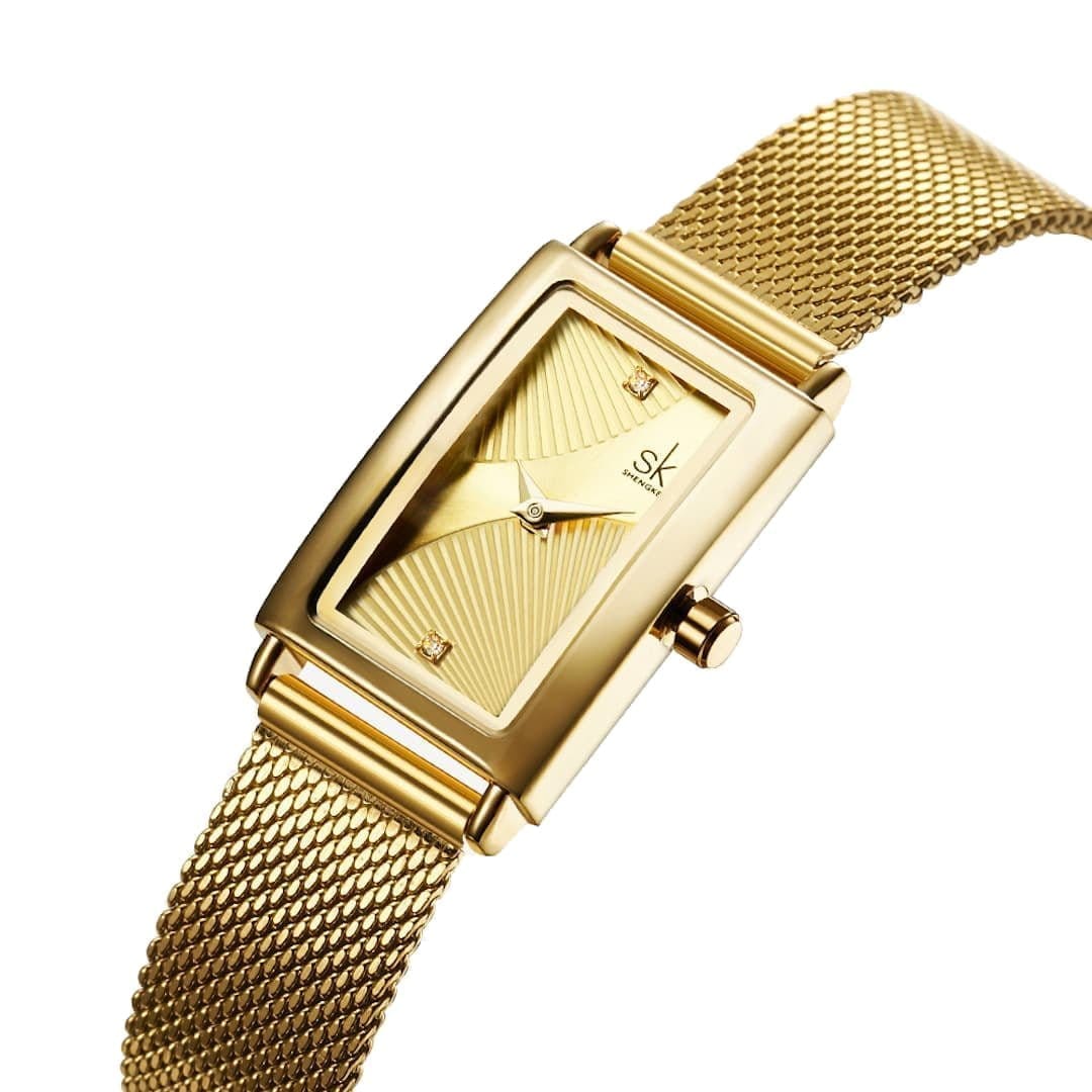 Orologio donna SK Shengke Square Gold