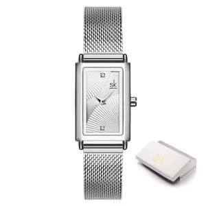 Orologio donna SK Shengke Square Silver