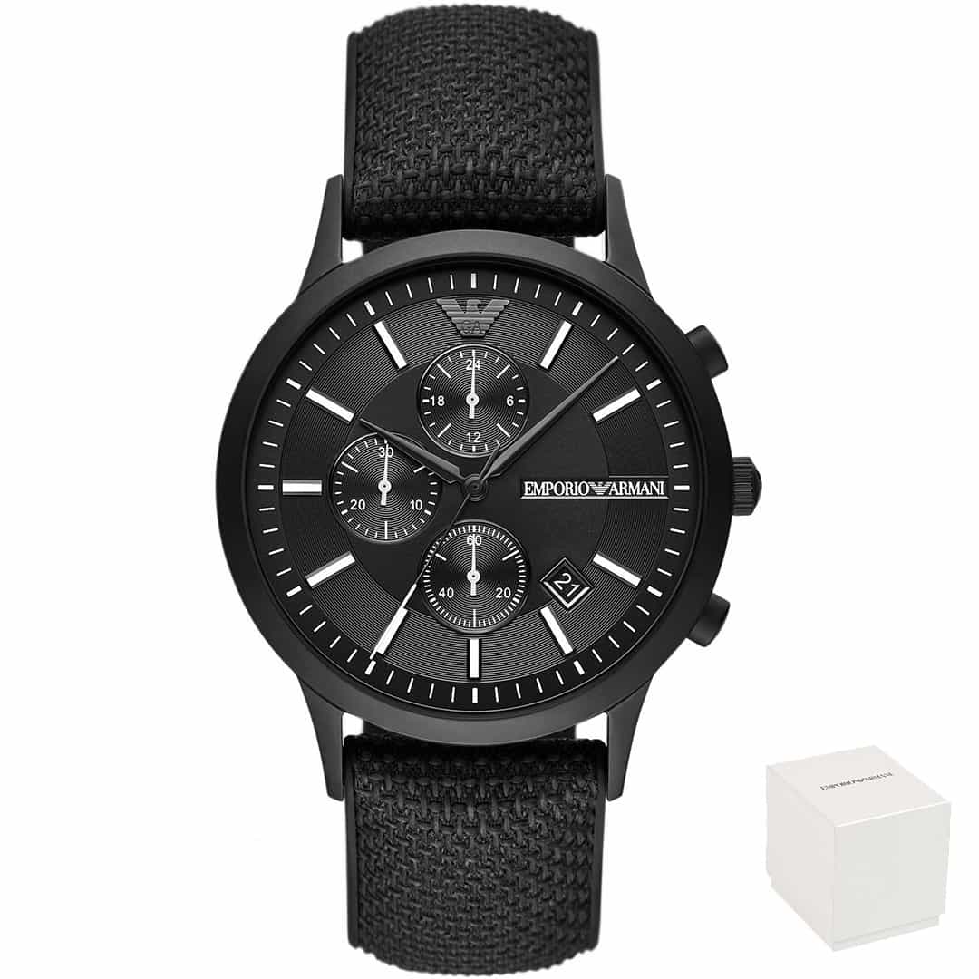Orologio uomo Emporio Armani AR11457 con cinturino in silicone nero.