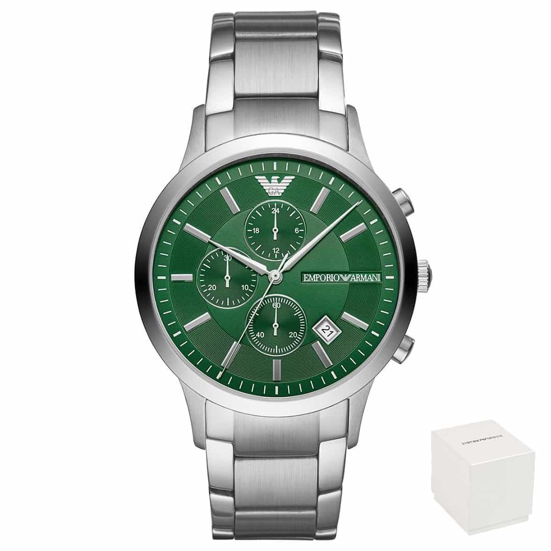 Orologio uomo Emporio Armani Renato AR11507 con cinturino argento.