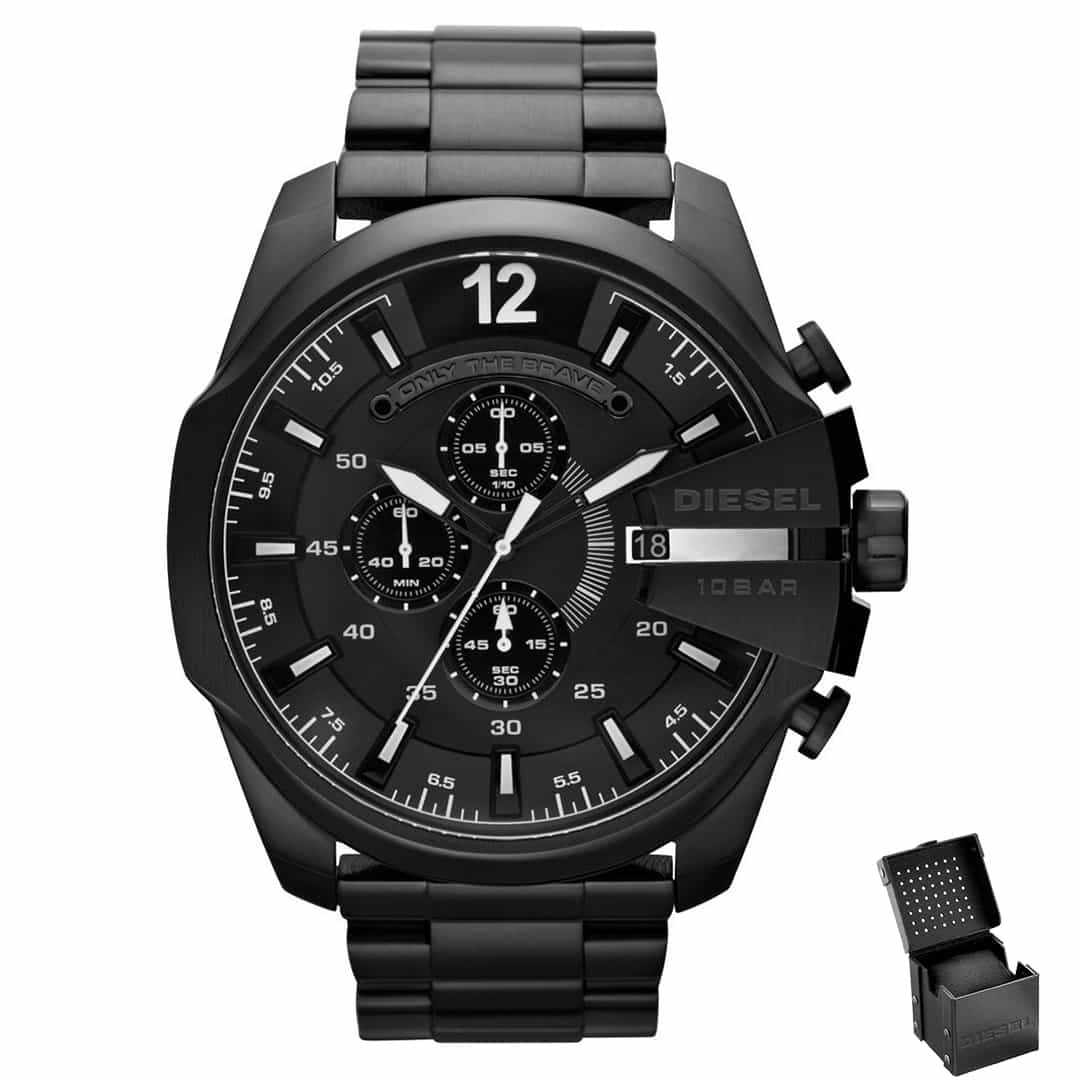 Orologio uomo Diesel Mega Chief DZ4283 nero con confezione regalo