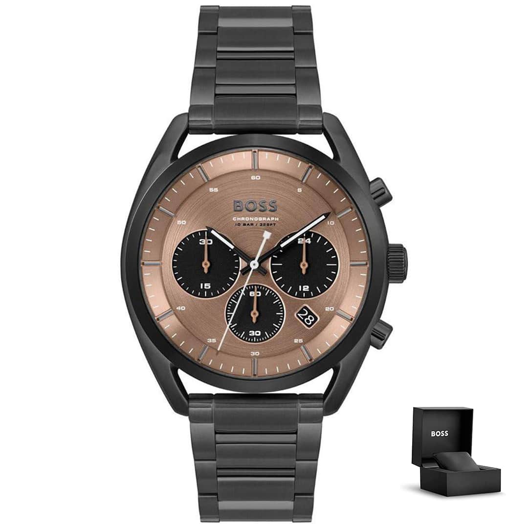 Orologio uomo Hugo Boss Top 1514095 con quadrante rose gold e confezione regalo<br>